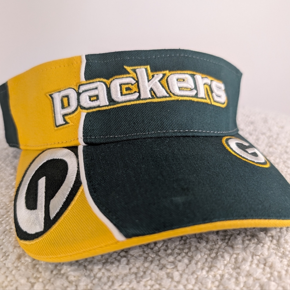 Green Bay Packers NFL Green and Yellow Cotton Visor